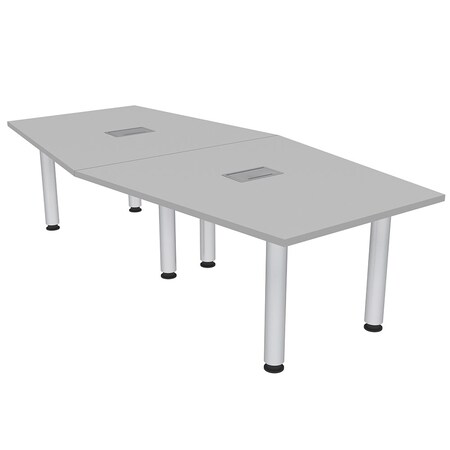 Skutchi Designs 45 in W, 96 in L, 29 in H, Engineered Wood Top, Grey H-HEXIR4693-PT-01-EL